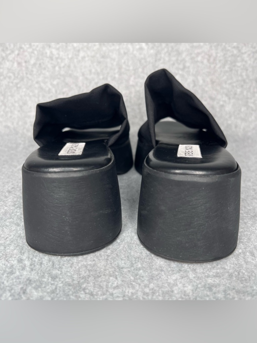 Steve Madden Black Slinky 30 Chunky Platform Sandal Sz 7.5 Y2K Indie Sleaze 90s - Picture 5 of 13